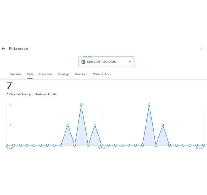 Google Business Listing Call Report